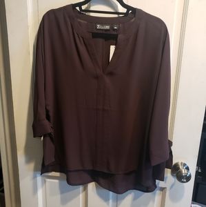New York & Co 7th Ave Maroon Blouse